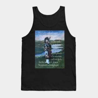 Scottish Piper and Poem Tank Top